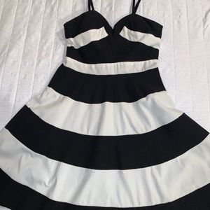 Harper padded sweetheart neckline striped dress